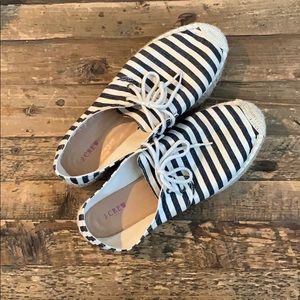 J. Crew sneakers - blue striped